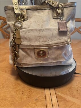 GUC Coach Penelope Signature Linen Tote Vintage Y2K Bag